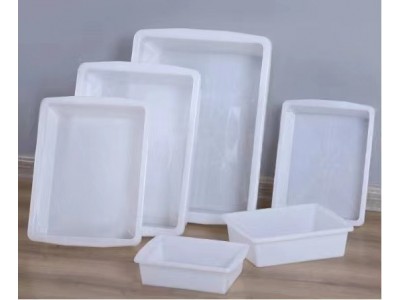 聊城食物收纳盒麻辣烫盒子批发长方形加厚白色冰盘白盆冷冻盆