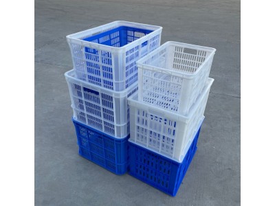 济南市塑料水果蔬菜箩筐周转箩筐镂空中转货物运输胶框